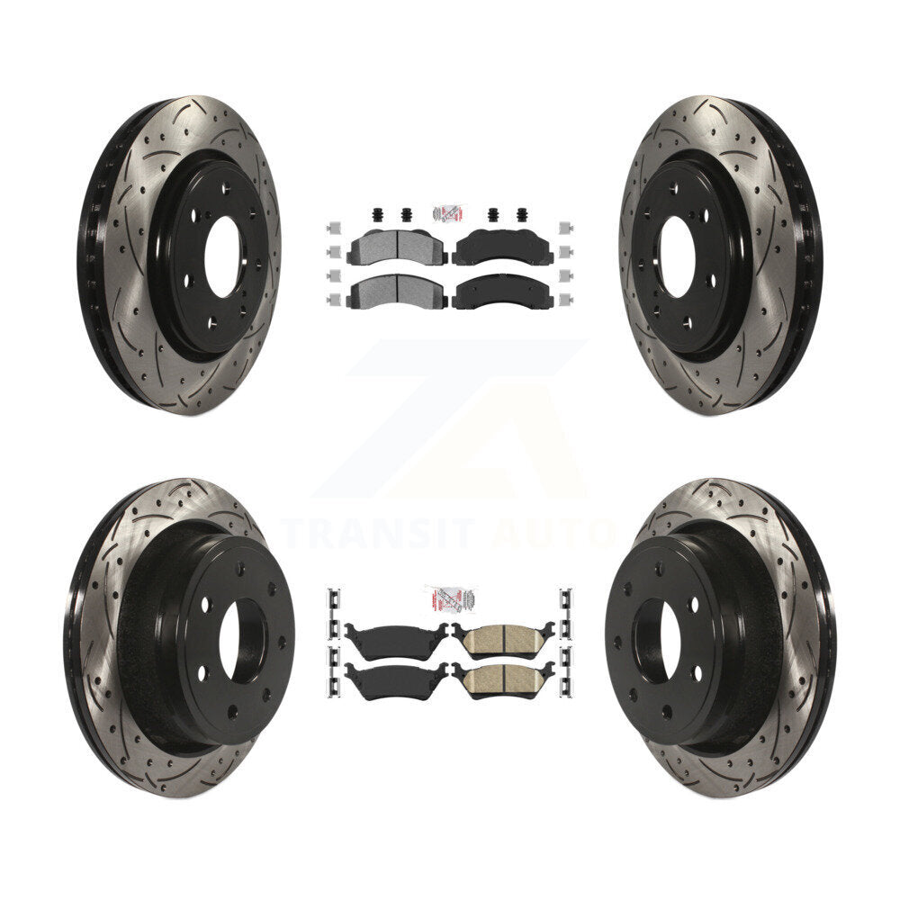 Disc Rotors and Semi-Metallic (Front) & Ceramic (Rear) Brake Pads Kit-KDA-102468 - Kit.bestparts.ca