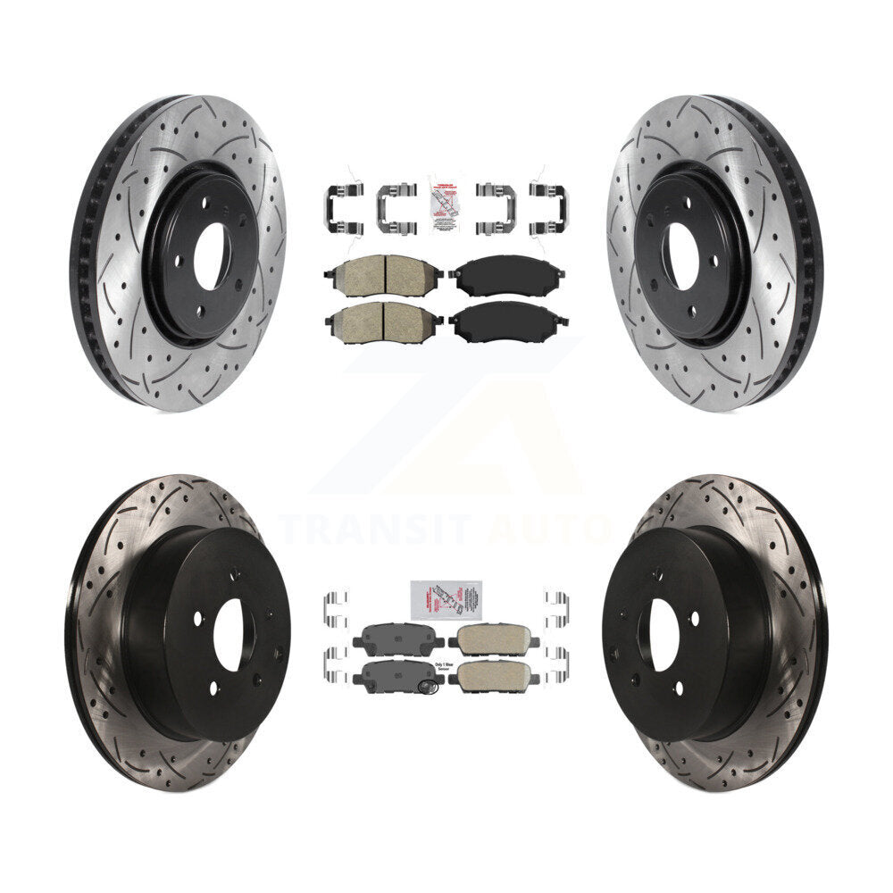 Disc Rotors and Semi-Metallic (Front) & Ceramic (Rear) Brake Pads Kit-KDA-102541 - Kit.bestparts.ca