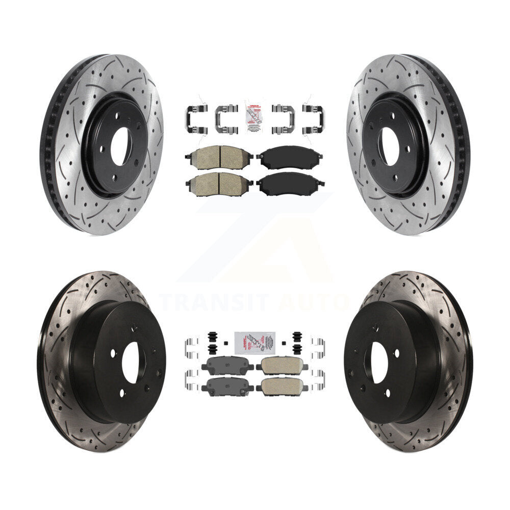 Disc Rotors and Semi-Metallic (Front) & Ceramic (Rear) Brake Pads Kit-KDA-102542 - Kit.bestparts.ca