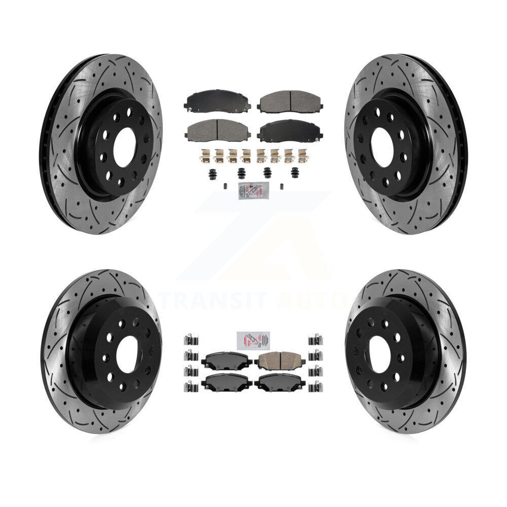 Disc Rotors and Semi-Metallic (Front) & Ceramic (Rear) Brake Pads Kit-KDA-102766 - Kit.bestparts.ca