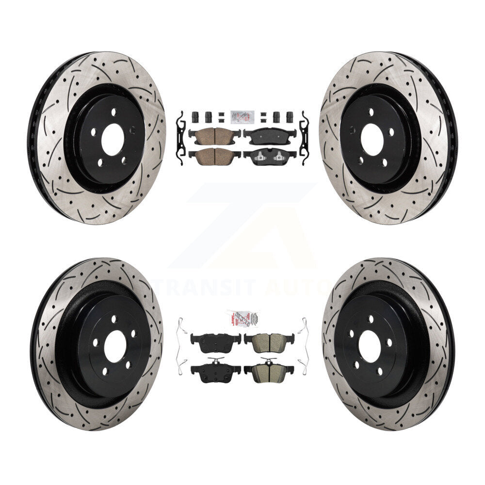Disc Rotors and Ceramic (Front) & Semi-Metallic (Rear) Brake Pads Kit-KDA-103084 - Kit.bestparts.ca