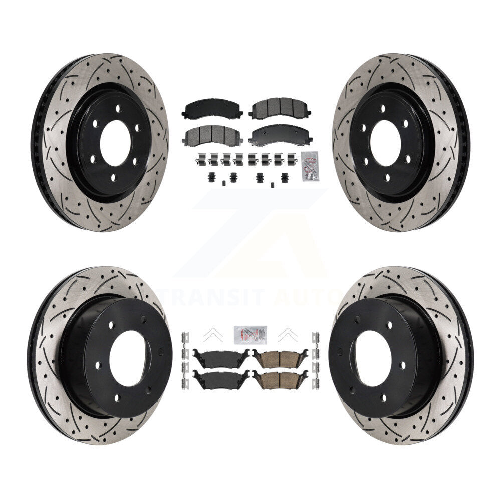 Disc Rotors and Semi-Metallic (Front) & Ceramic (Rear) Brake Pads Kit-KDA-103144 - Kit.bestparts.ca