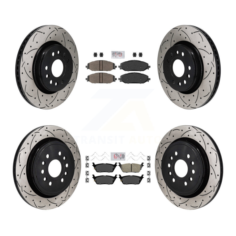 Disc Rotors and Semi-Metallic (Front) & Ceramic (Rear) Brake Pads Kit-KDA-103160 - Kit.bestparts.ca