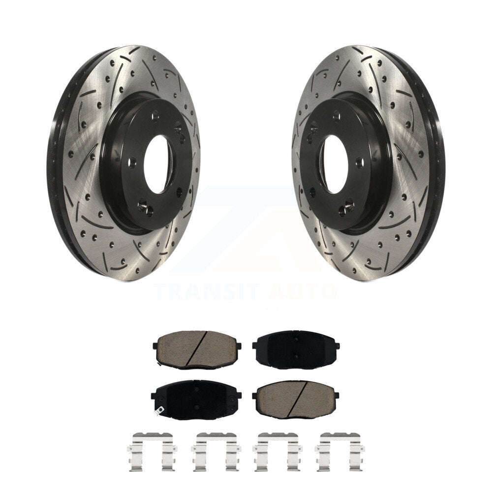 Coated Disc Rotors and Ceramic Brake Pads Kit-KDC-100042 - Kit.bestparts.ca