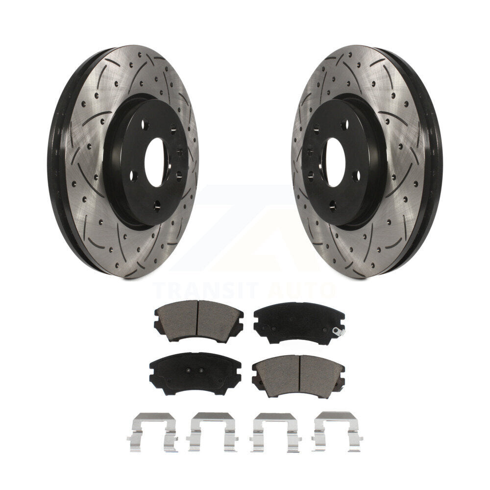 Coated Disc Rotors and Ceramic Brake Pads Kit-KDC-100086 - Kit.bestparts.ca