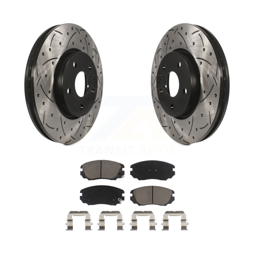 Coated Disc Rotors and Ceramic Brake Pads Kit-KDC-100088 - Kit.bestparts.ca
