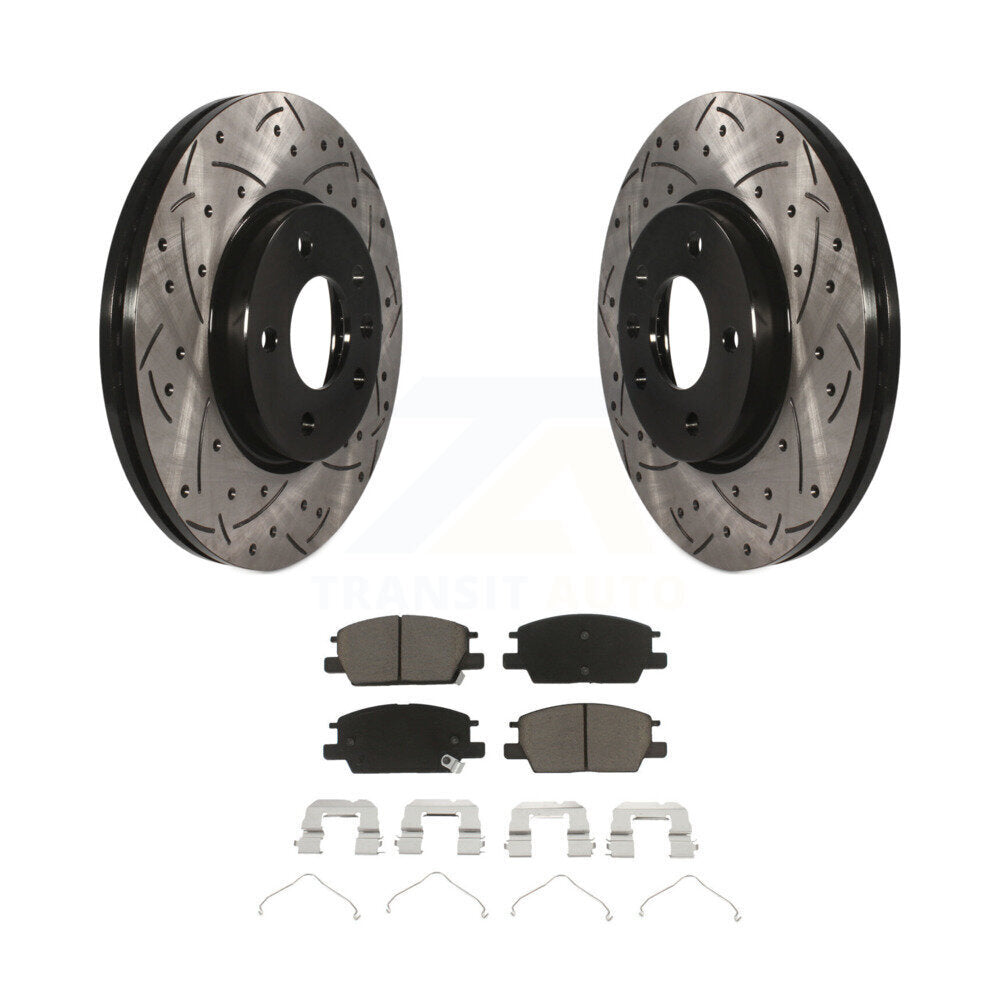 Coated Disc Rotors and Ceramic Brake Pads Kit-KDC-100107 - Kit.bestparts.ca