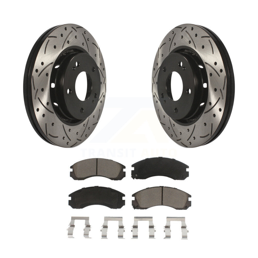 Coated Disc Rotors and Ceramic Brake Pads Kit-KDC-100217 - Kit.bestparts.ca