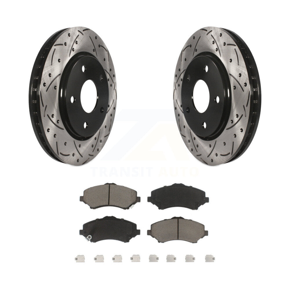Coated Disc Rotors and Ceramic Brake Pads Kit-KDC-100258 - Kit.bestparts.ca