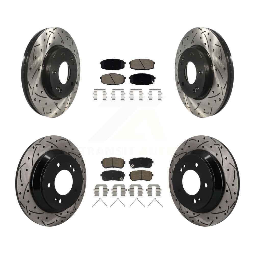 Coated Disc Rotors and Ceramic Brake Pads Kit-KDC-101690