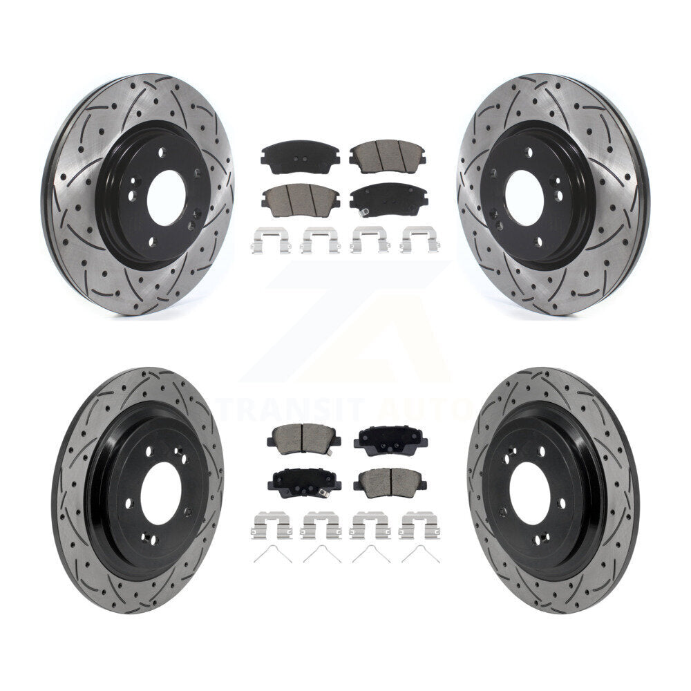 Coated Disc Rotors and Ceramic Brake Pads Kit-KDC-101724