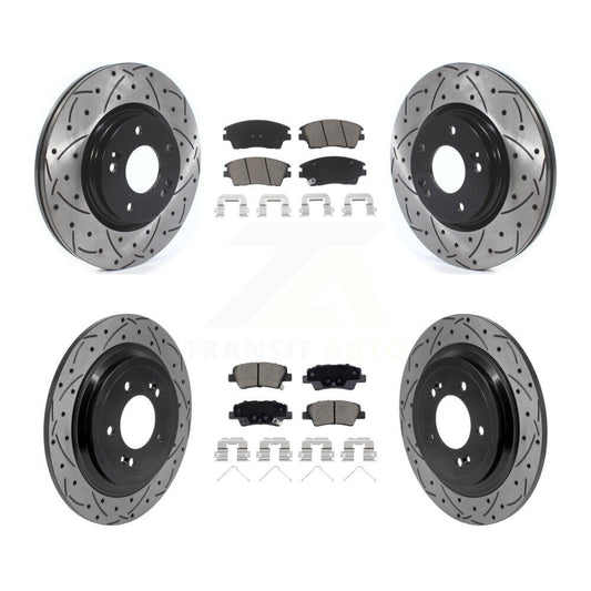 Coated Disc Rotors and Ceramic Brake Pads Kit-KDC-101724