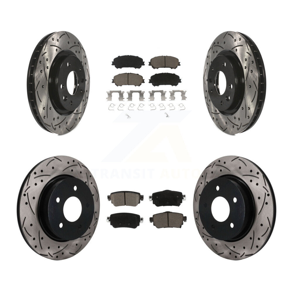 Coated Disc Rotors and Ceramic Brake Pads Kit-KDC-101754