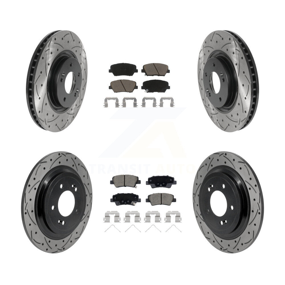 Coated Disc Rotors and Ceramic Brake Pads Kit-KDC-101769