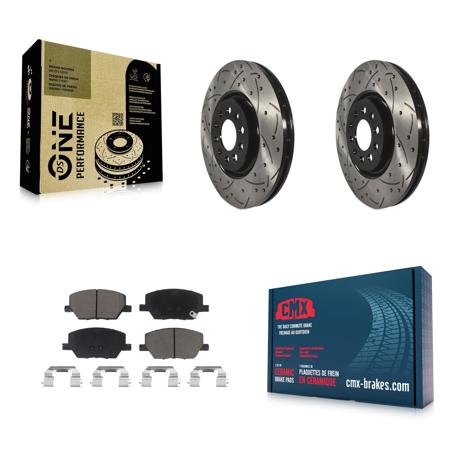 Coated Disc Rotors and Ceramic Brake Pads Kit-KDC-101773 Kit.bestparts.ca