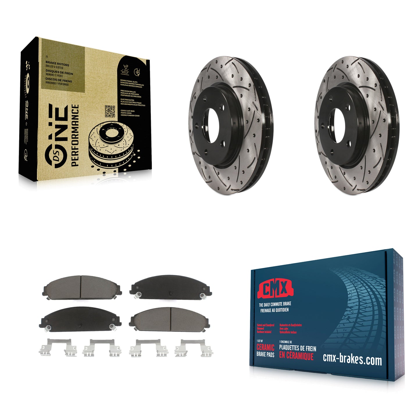 Coated Disc Rotors and Ceramic Brake Pads Kit-KDC-101794 Kit.bestparts.ca