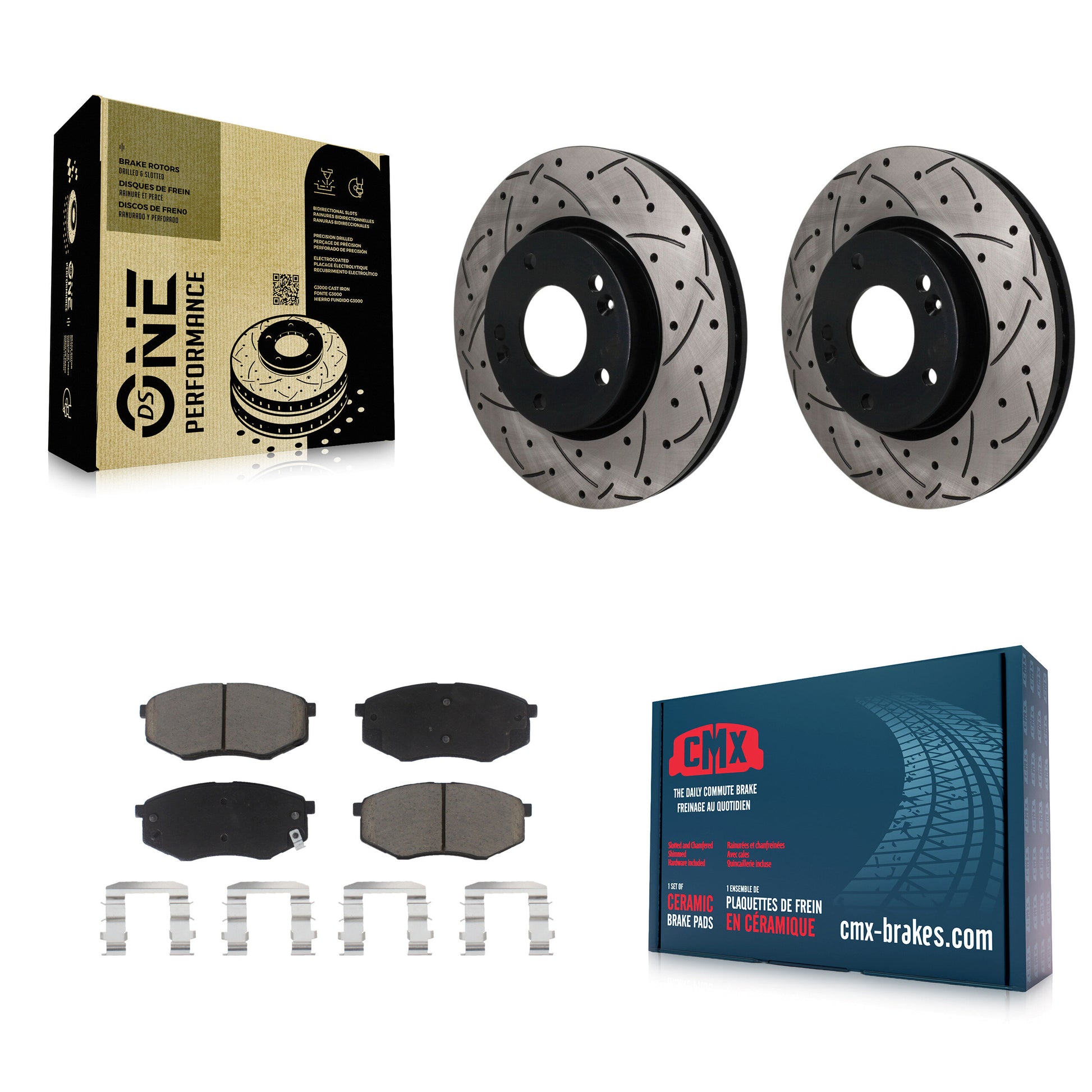 Disc Rotors and Ceramic Brake Pads Kit-KDC-101801