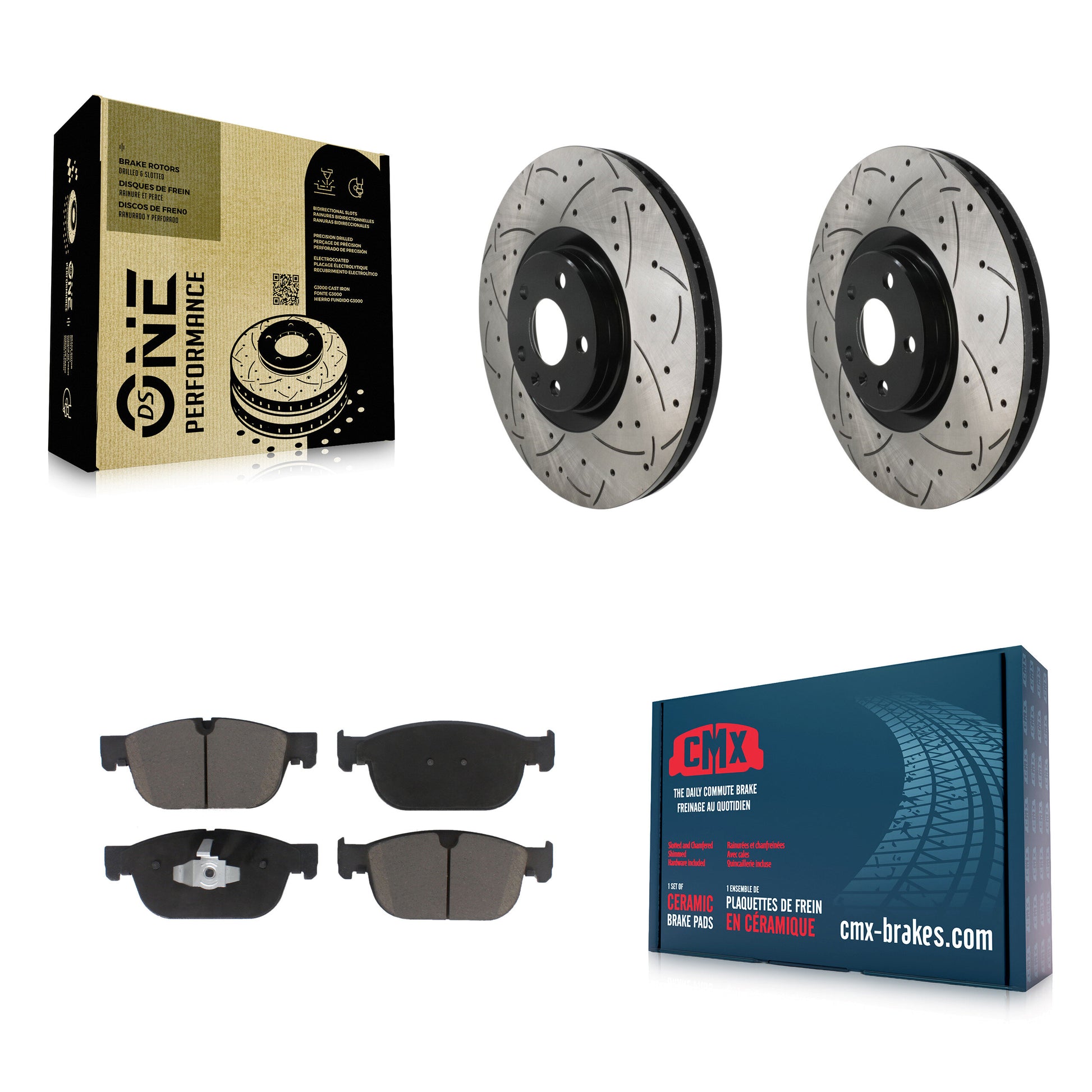 Disc Rotors and Ceramic Brake Pads Kit-KDC-101804