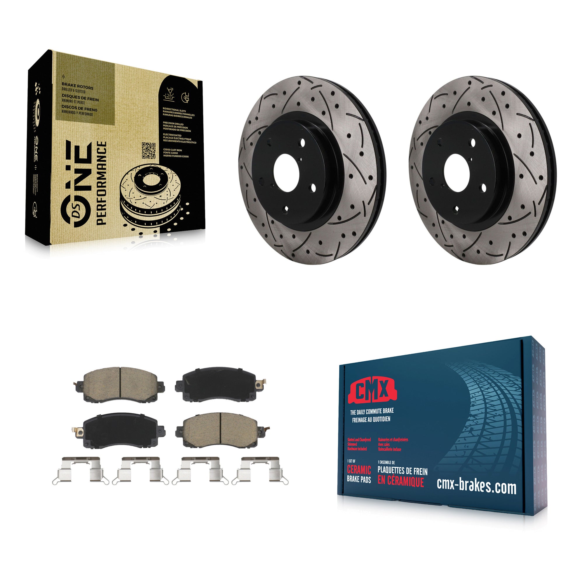 Disc Rotors and Ceramic Brake Pads Kit-KDC-101808