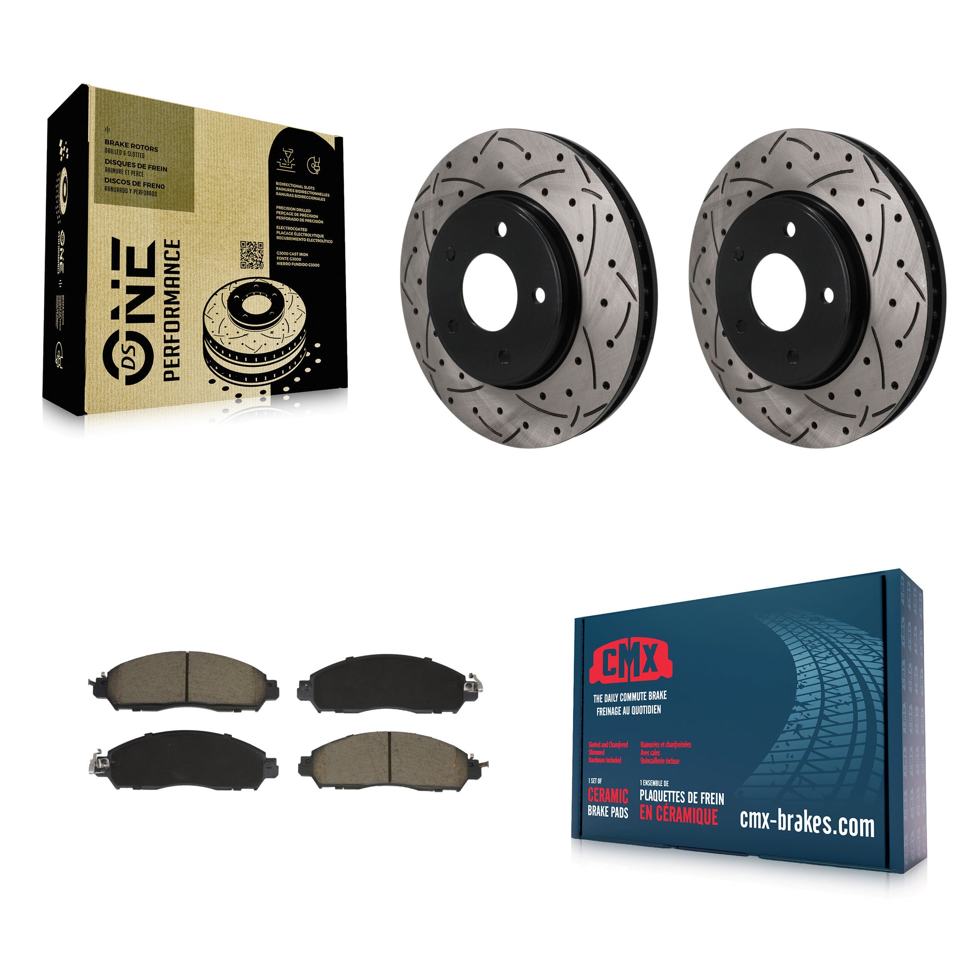 Disc Rotors and Ceramic Brake Pads Kit-KDC-101824