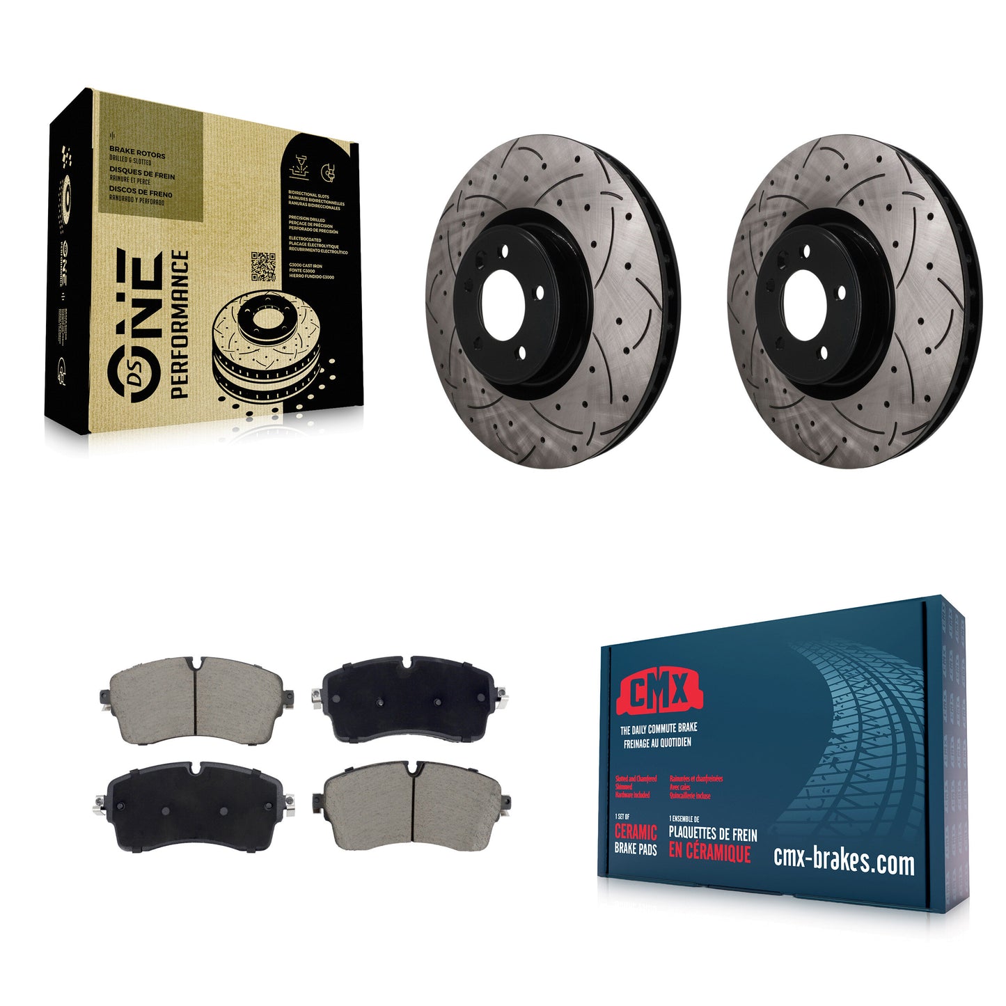 Disc Rotors and Ceramic Brake Pads Kit-KDC-101825 Kit.bestparts.ca