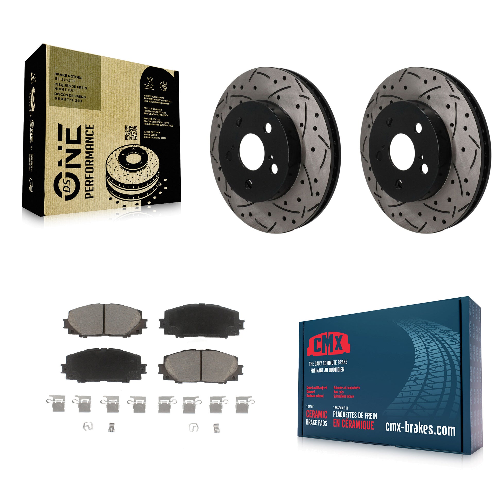 Disc Rotors and Ceramic Brake Pads Kit-KDC-101827