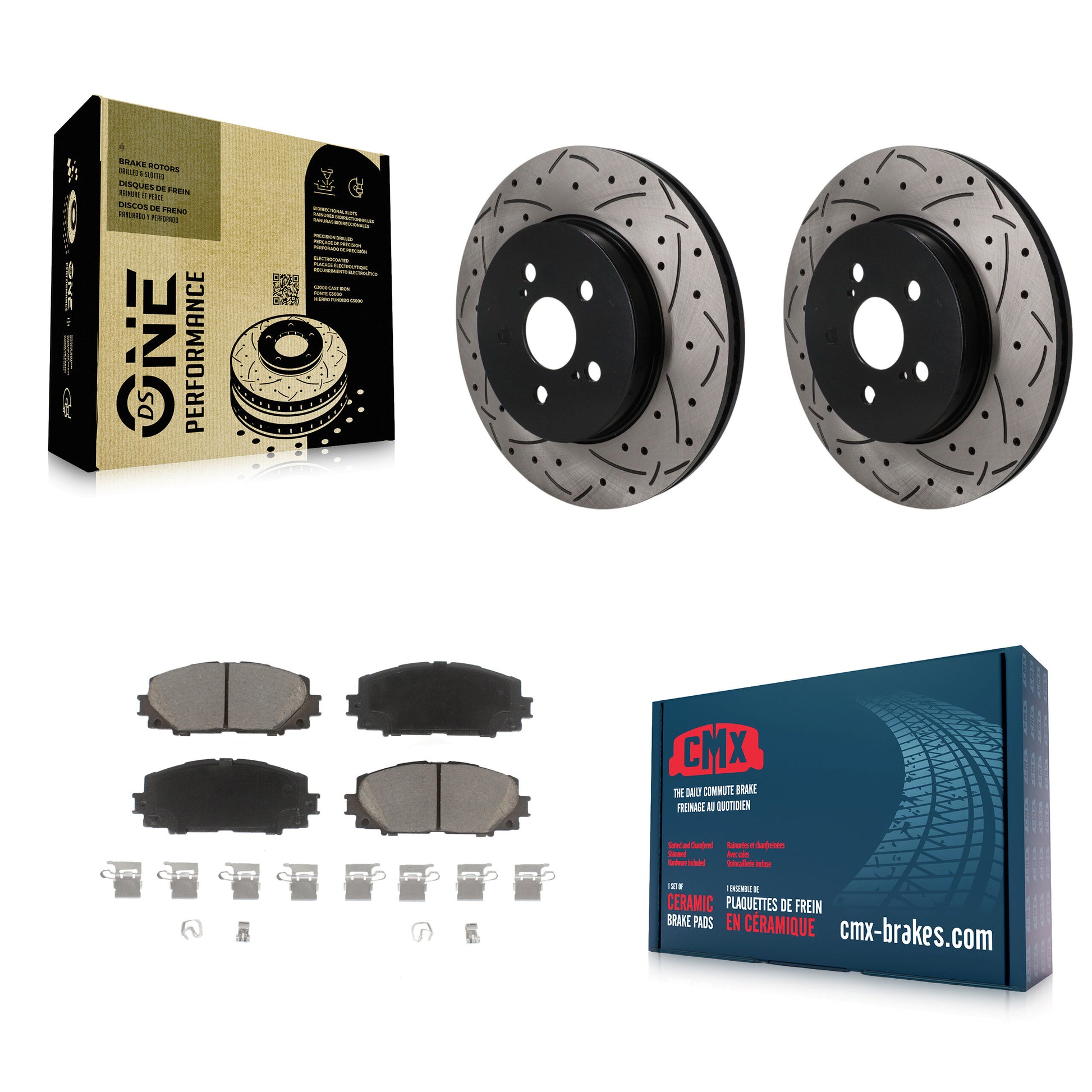 Disc Rotors and Ceramic Brake Pads Kit-KDC-101828