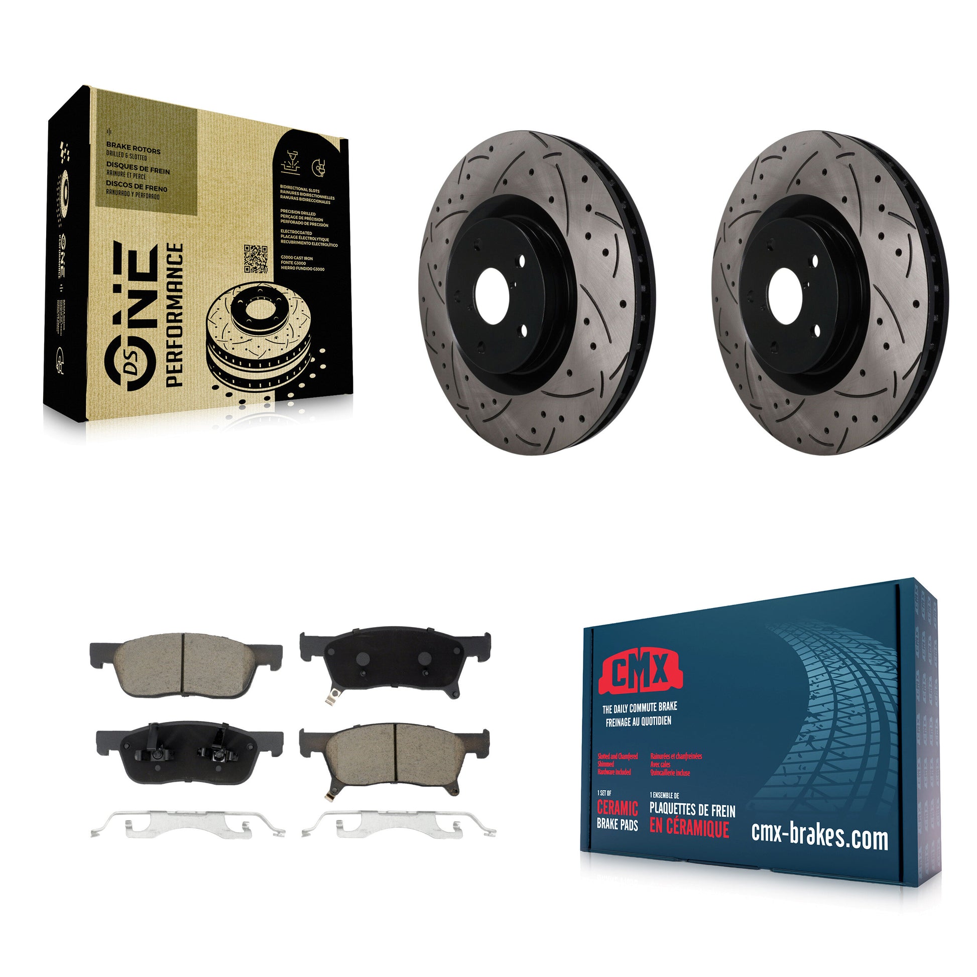 Disc Rotors and Ceramic Brake Pads Kit-KDC-101832