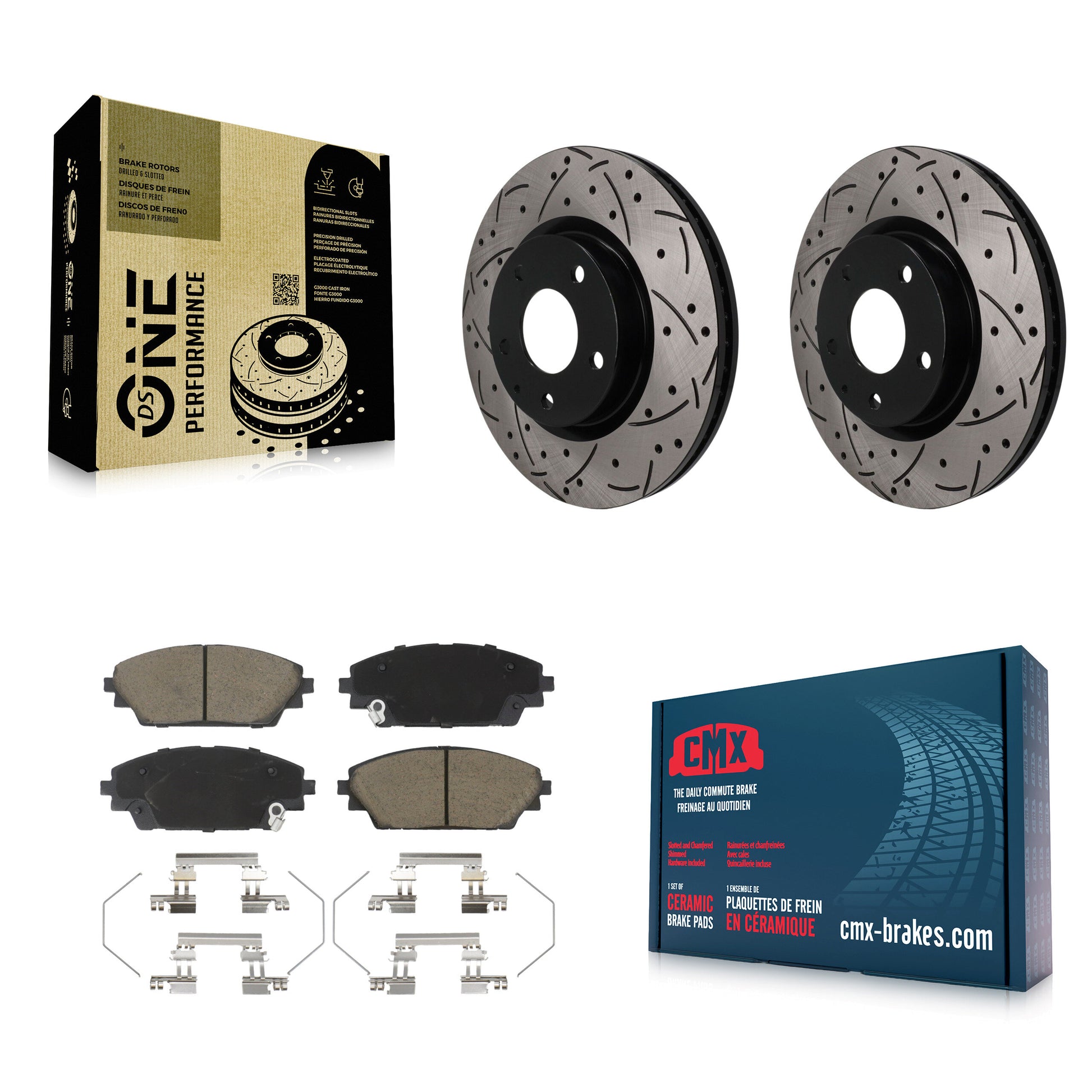 Disc Rotors and Ceramic Brake Pads Kit-KDC-101833