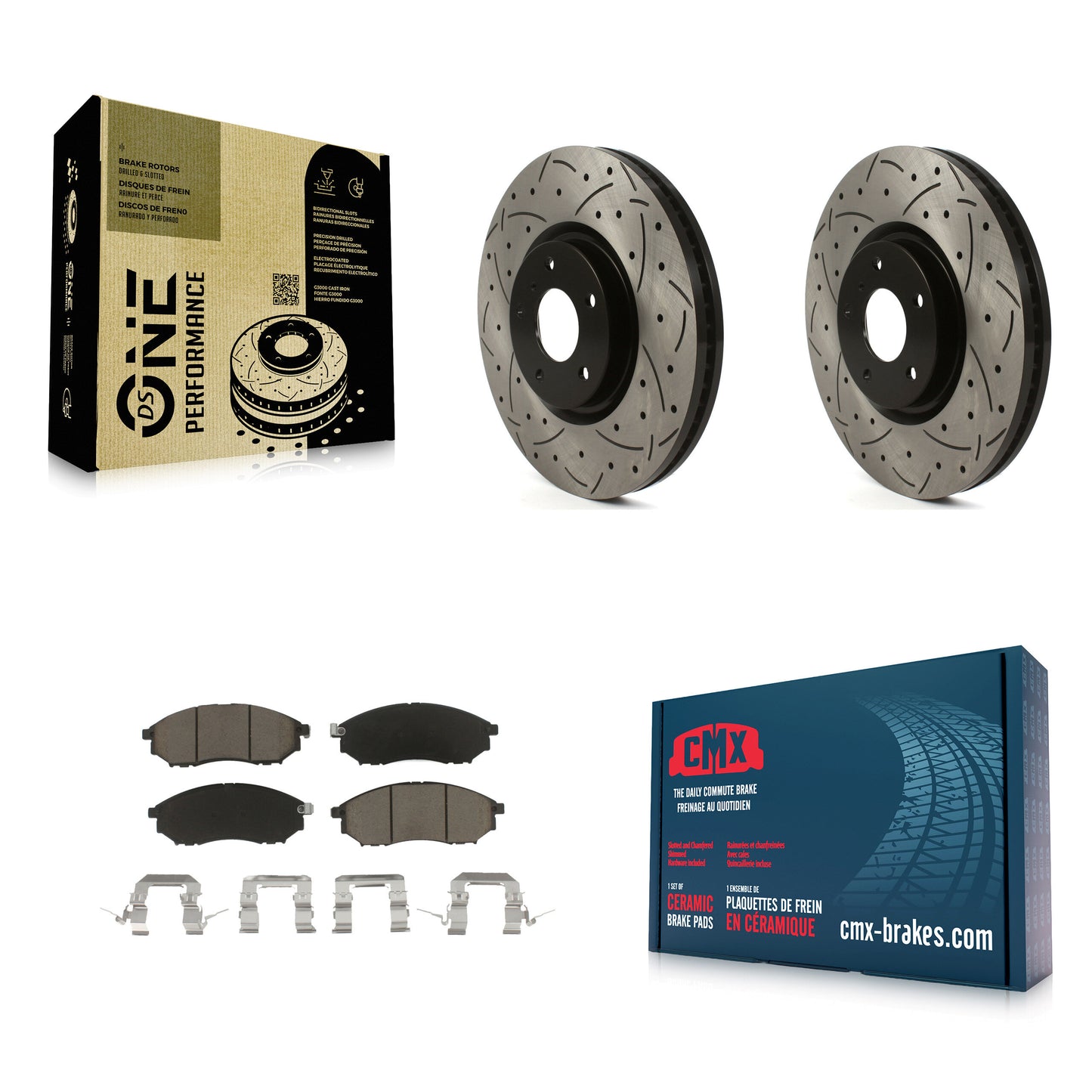 Coated Disc Rotors and Ceramic Brake Pads Kit-KDC-101836 Kit.bestparts.ca
