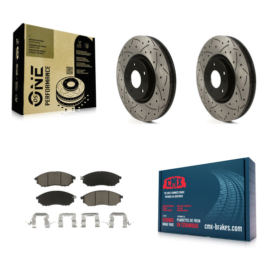 Coated Disc Rotors and Ceramic Brake Pads Kit-KDC-101836