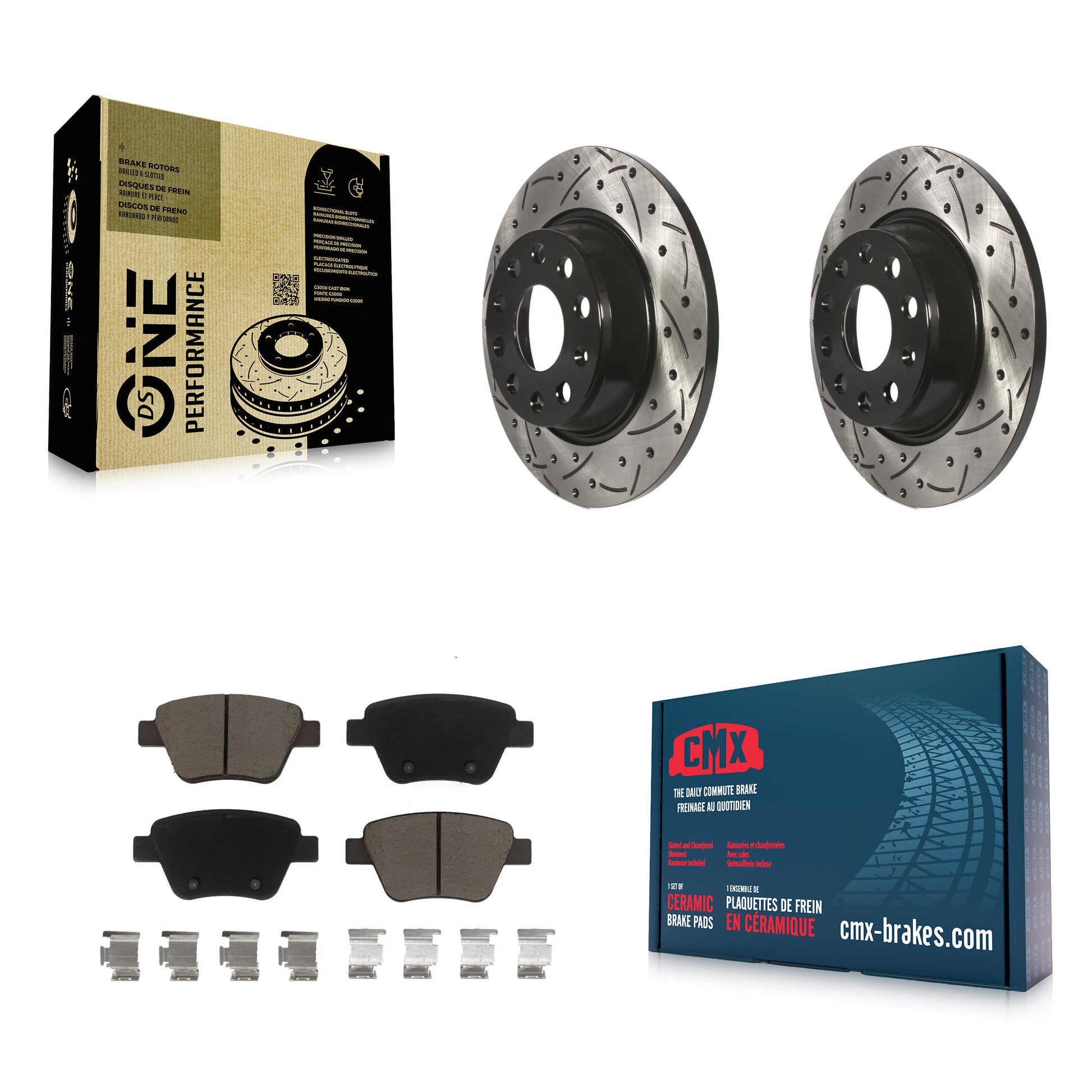 Coated Disc Rotors and Ceramic Brake Pads Kit-KDC-101847