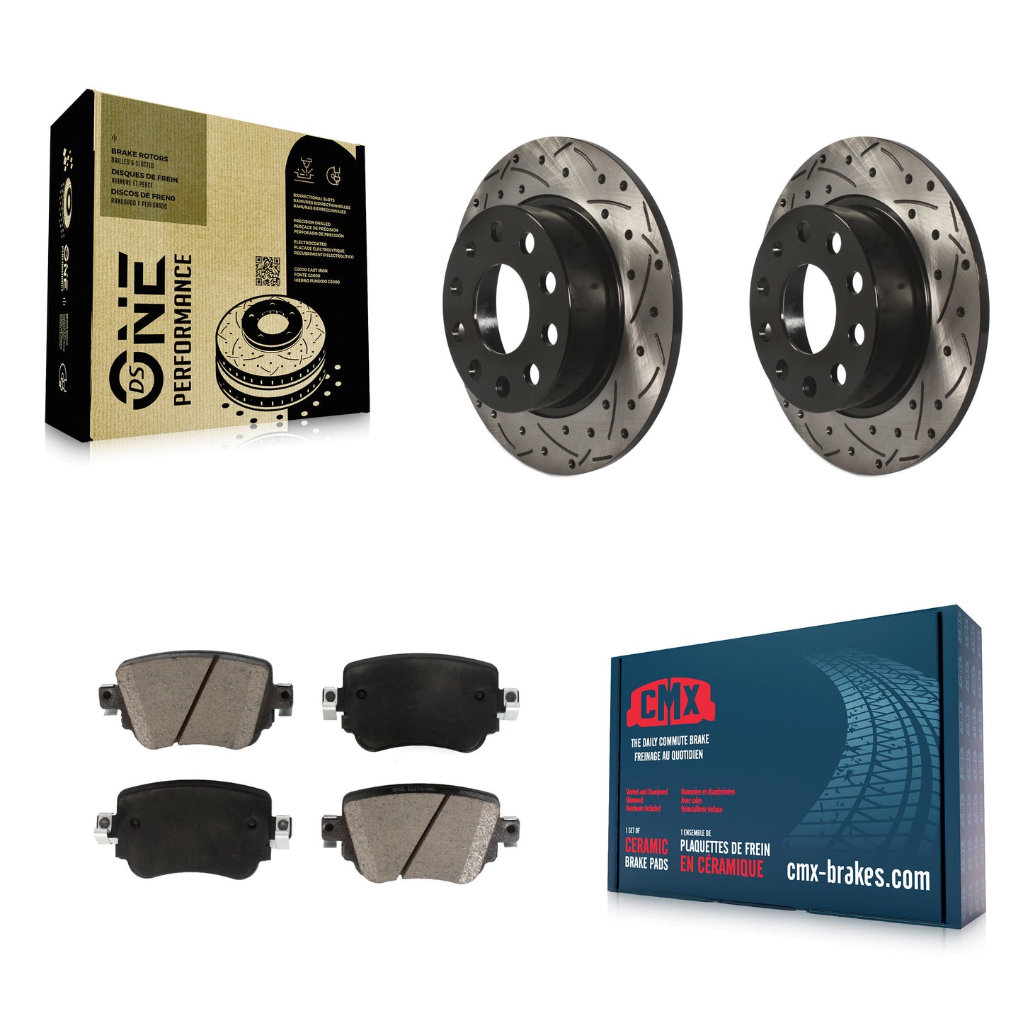 Coated Disc Rotors and Ceramic Brake Pads Kit-KDC-101886 Kit.bestparts.ca
