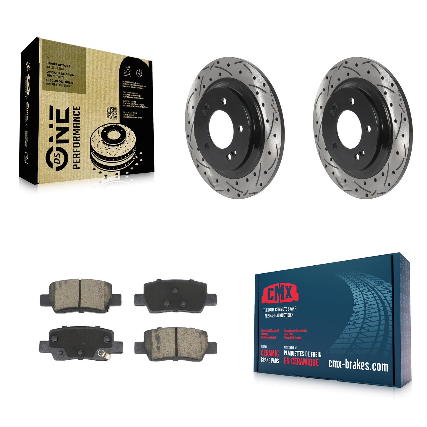 Coated Disc Rotors and Ceramic Brake Pads Kit-KDC-101957 Kit.bestparts.ca