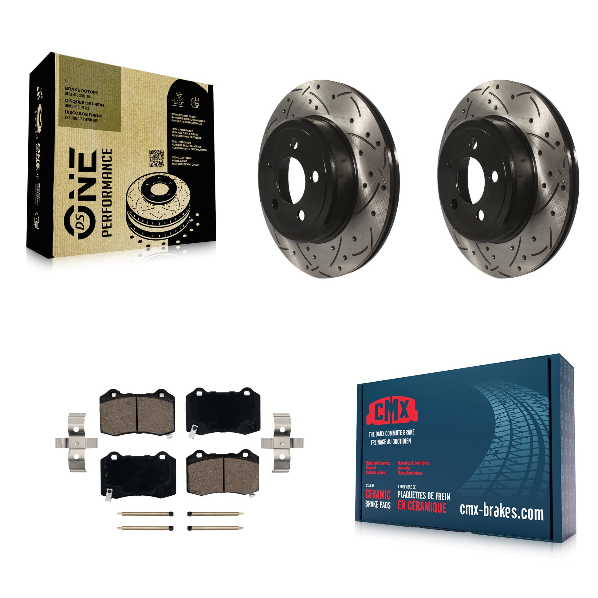 Coated Disc Rotors and Ceramic Brake Pads Kit-KDC-101958