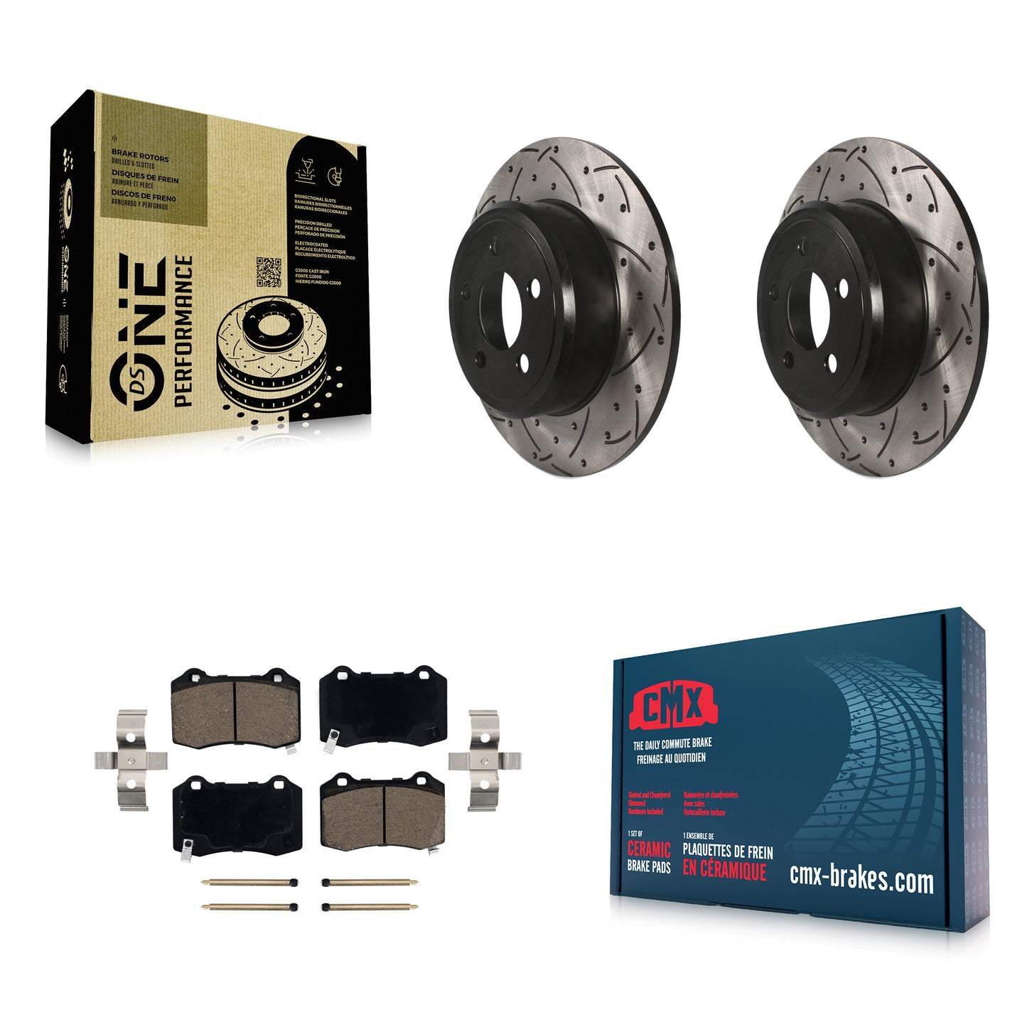 Coated Disc Rotors and Ceramic Brake Pads Kit-KDC-101959 Kit.bestparts.ca