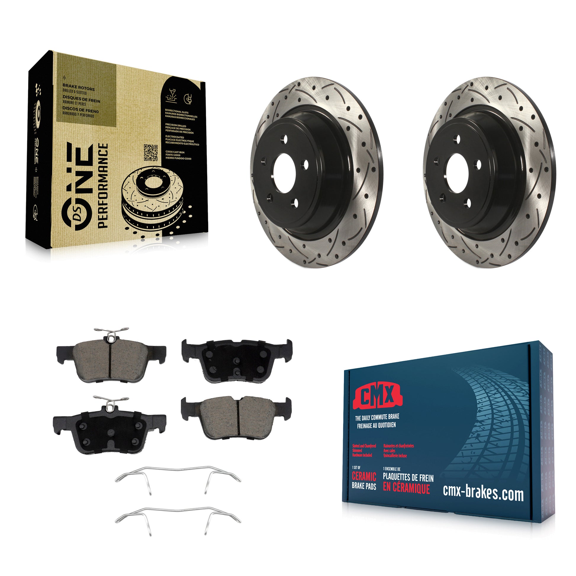 Coated Disc Rotors and Ceramic Brake Pads Kit-KDC-101961