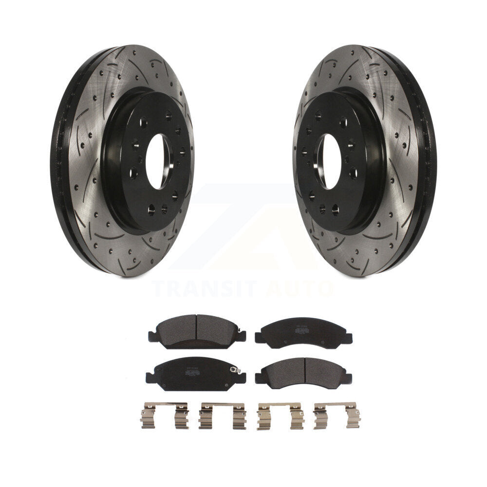 Coated Disc Rotors and Semi-Metallic Brake Pads Kit-KDF-100003 - Kit.bestparts.ca
