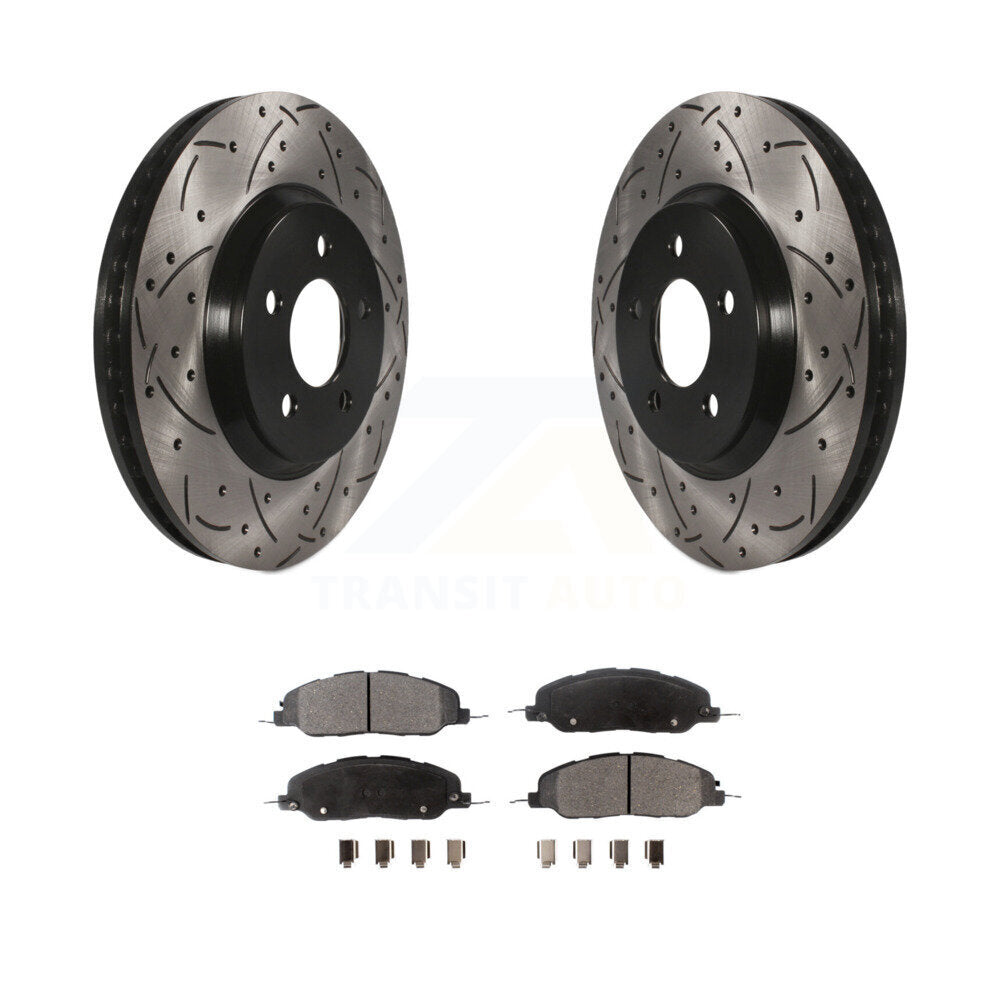 Coated Disc Rotors and Semi-Metallic Brake Pads Kit-KDF-100022 - Kit.bestparts.ca