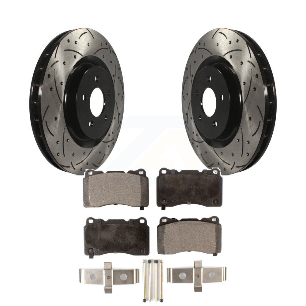 Coated Disc Rotors and Semi-Metallic Brake Pads Kit-KDF-100023 - Kit.bestparts.ca