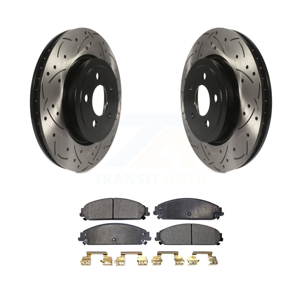 Coated Disc Rotors and Semi-Metallic Brake Pads Kit-KDF-100045 - Kit.bestparts.ca