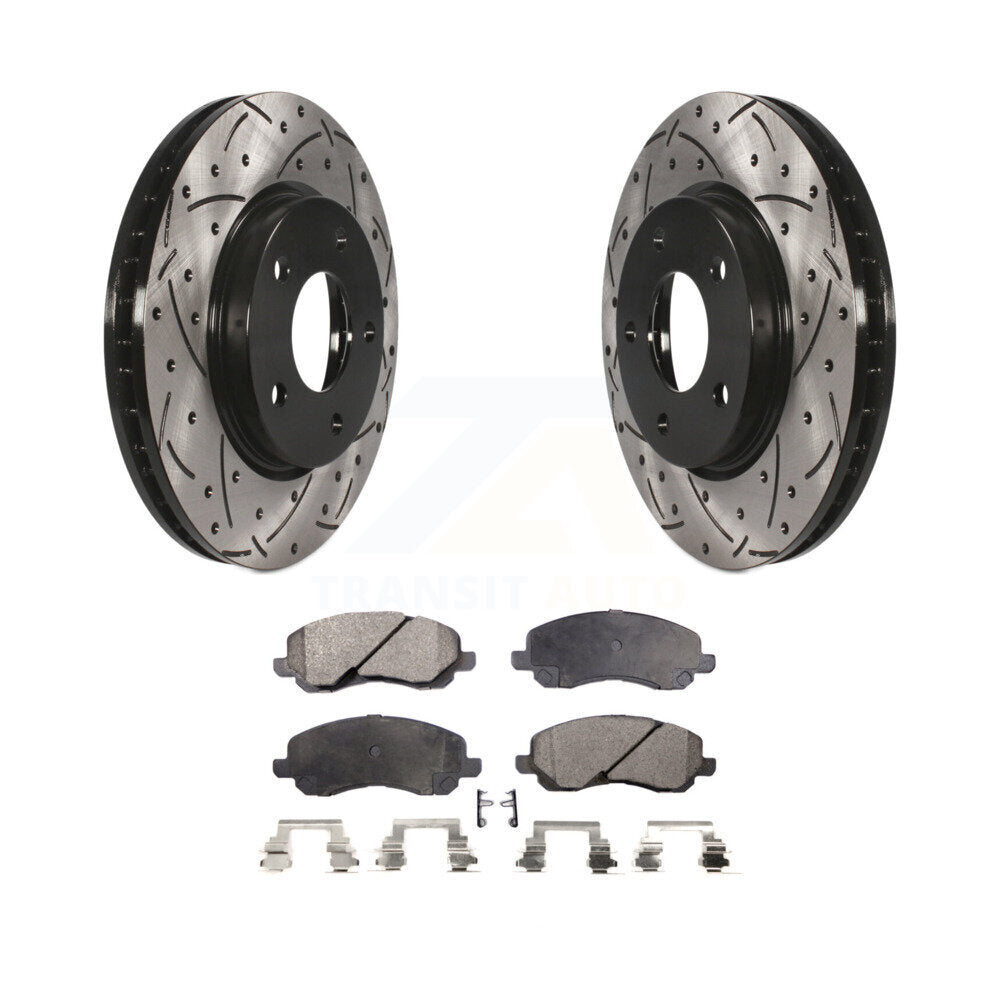 Coated Disc Rotors and Semi-Metallic Brake Pads Kit-KDF-100046 - Kit.bestparts.ca Kit.bestparts.ca