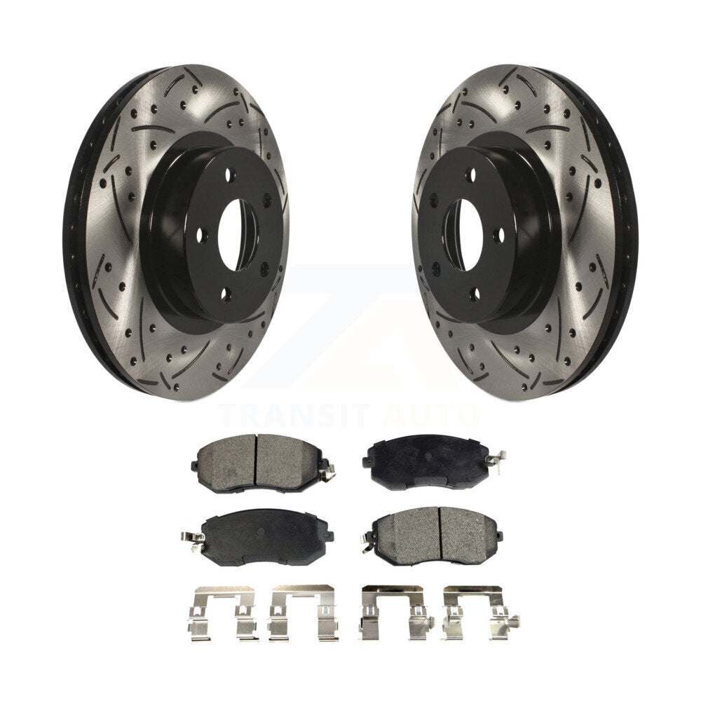 Coated Disc Rotors and Semi-Metallic Brake Pads Kit-KDF-100058 - Kit.bestparts.ca