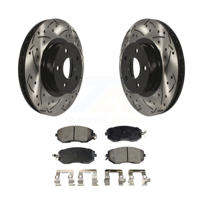Coated Disc Rotors and Semi-Metallic Brake Pads Kit-KDF-100058 - Kit.bestparts.ca