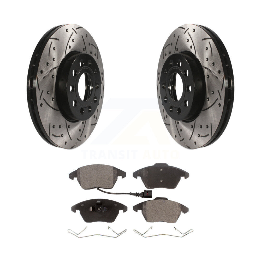 Coated Disc Rotors and Semi-Metallic Brake Pads Kit-KDF-100082 - Kit.bestparts.ca