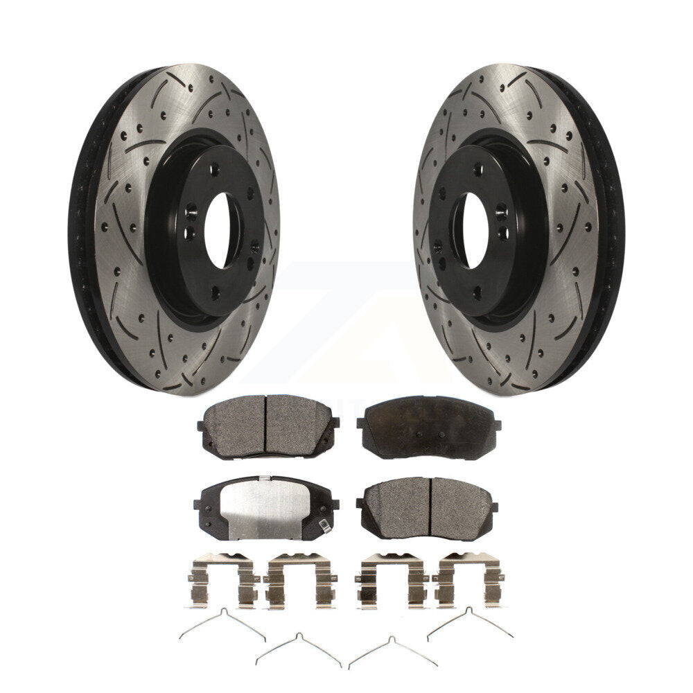 Coated Disc Rotors and Semi-Metallic Brake Pads Kit-KDF-100092 - Kit.bestparts.ca