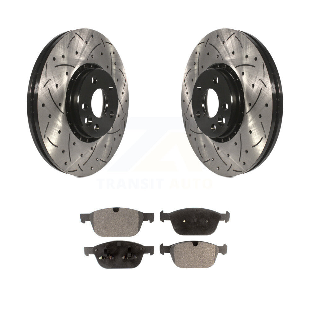 Coated Disc Rotors and Semi-Metallic Brake Pads Kit-KDF-100134 - Kit.bestparts.ca