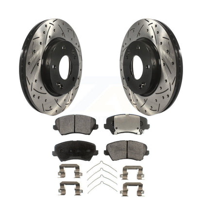 Coated Disc Rotors and Semi-Metallic Brake Pads Kit-KDF-100142 - Kit.bestparts.ca