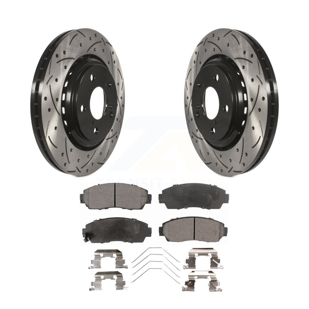 Coated Disc Rotors and Semi-Metallic Brake Pads Kit-KDF-100164 - Kit.bestparts.ca