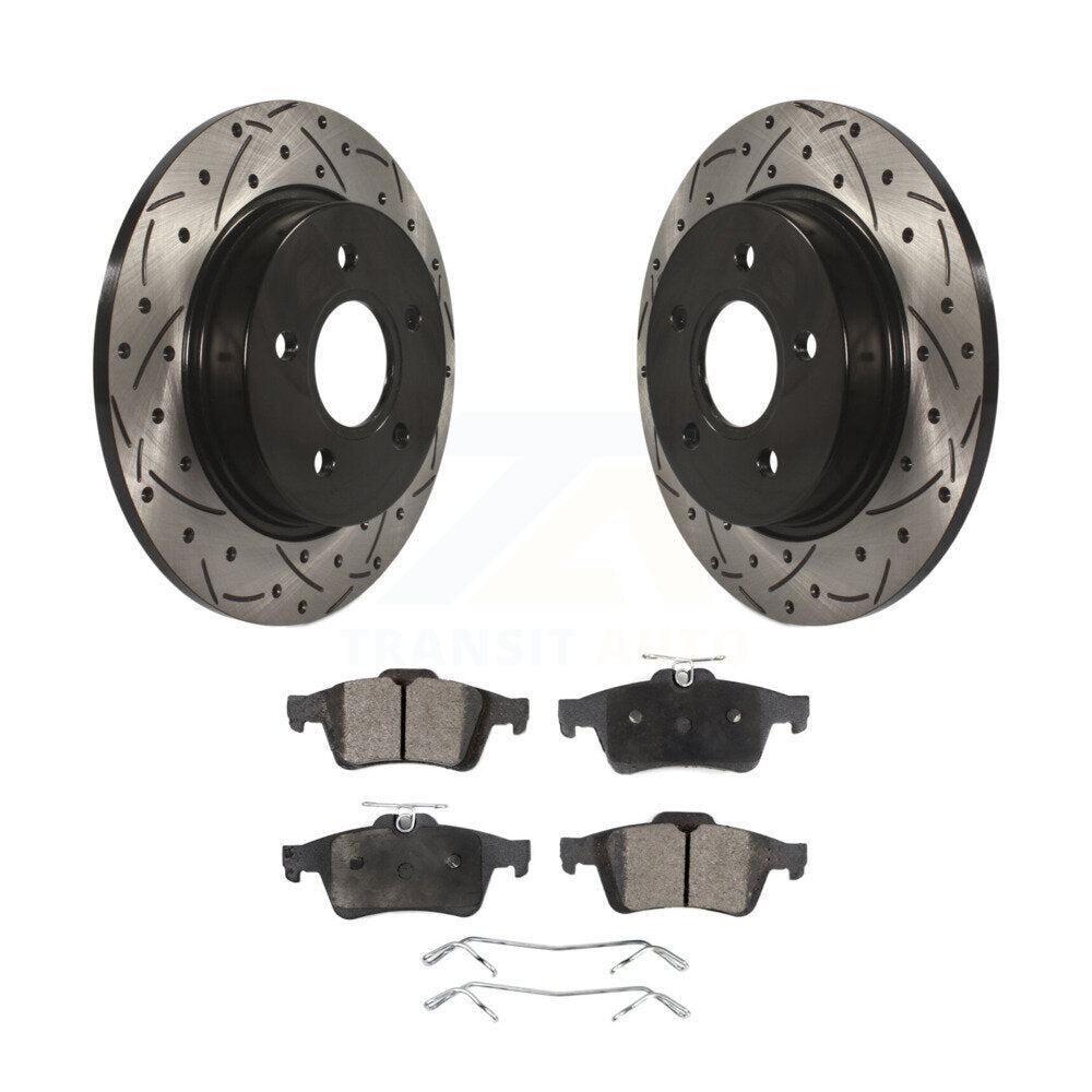 Coated Disc Rotors and Semi-Metallic Brake Pads Kit-KDF-100445 - Kit.bestparts.ca